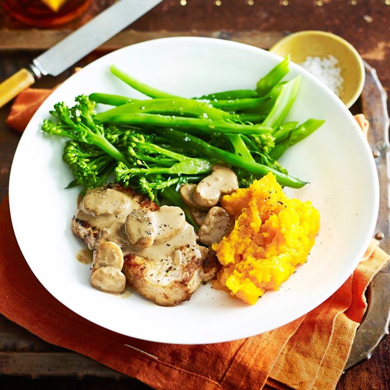 Photo of Pork with creamy mushroom sauce by WW