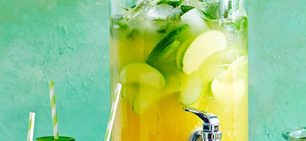 Basil and apple soda