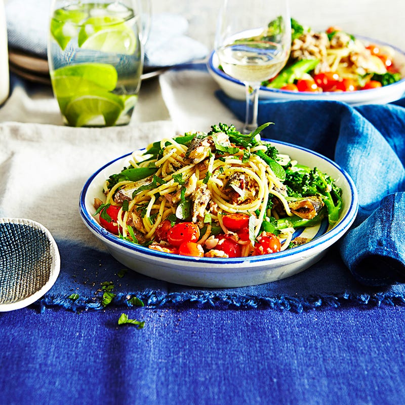 Chilli sardine spaghetti