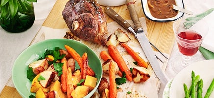 Roast lamb with the works