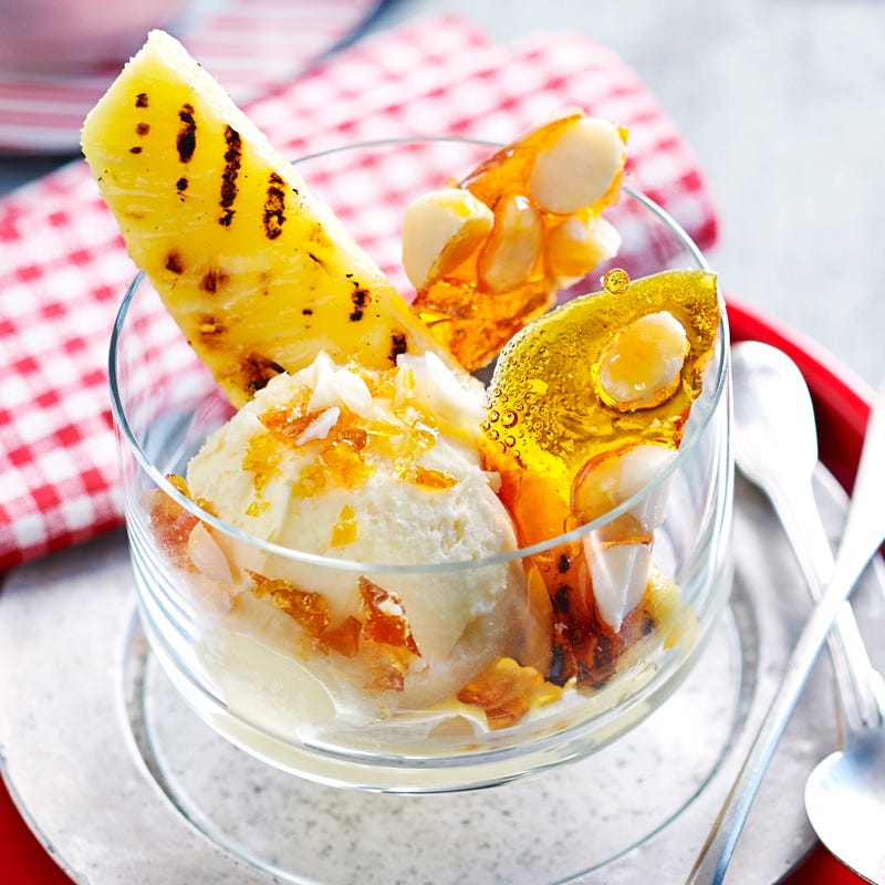 Photo of Caramelised pineapple and macadamia toffee sundae by WW