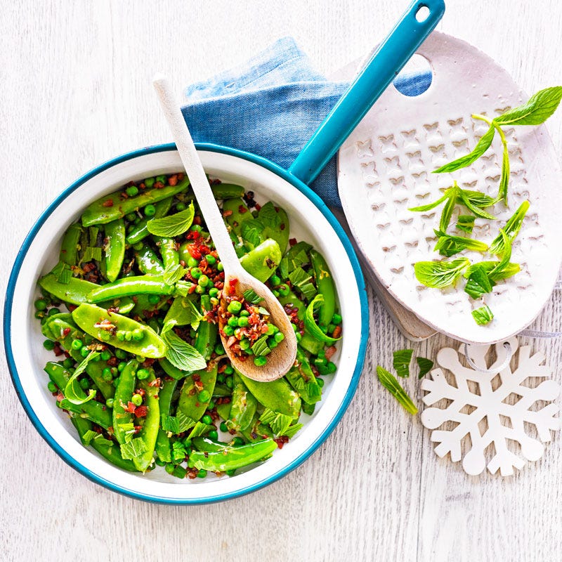 Photo of Trio of peas with bacon and leek by WW