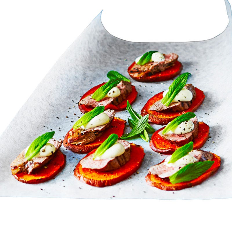 Photo of Sweet potato rounds with lamb and mustard cream by WW