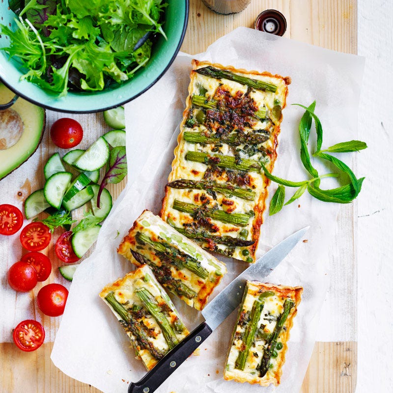 Spring vegetable quiche