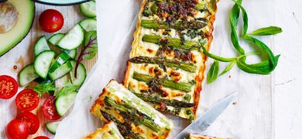 Spring vegetable quiche