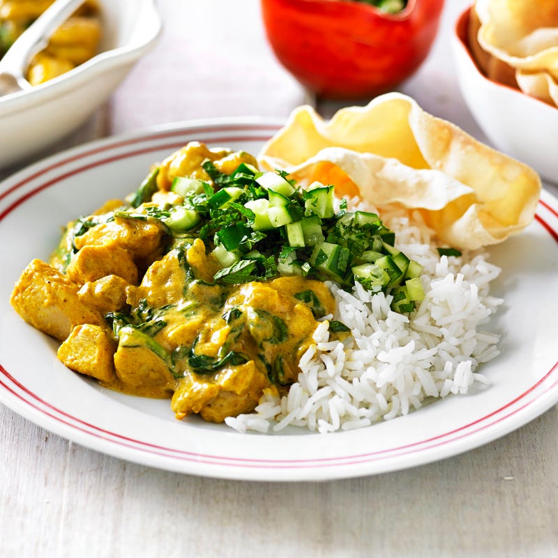 Photo of Chicken curry with cucumber and mint sambal by WW