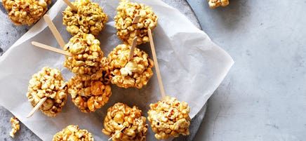 Salted caramel popcorn clusters