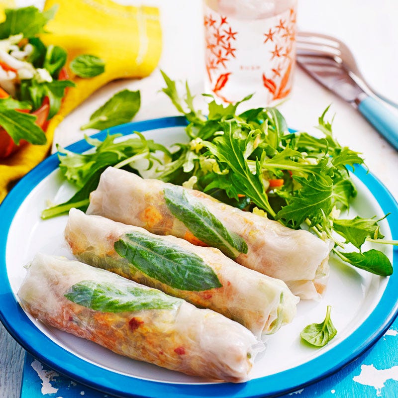 Veg and chilli tofu rolls