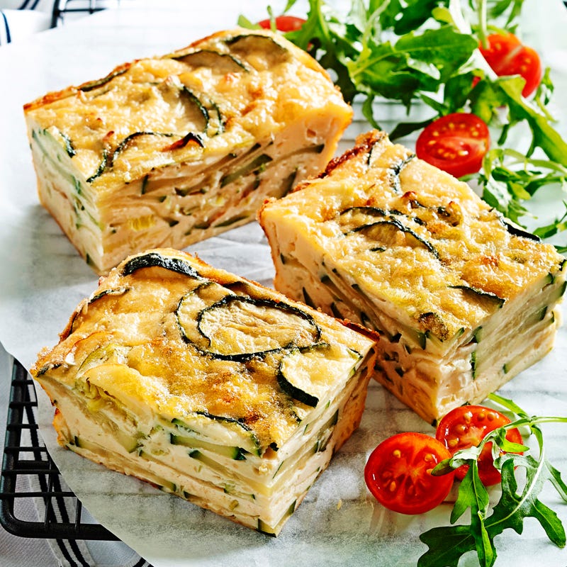 Healthy zucchini slice