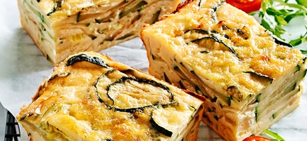 Healthy zucchini slice