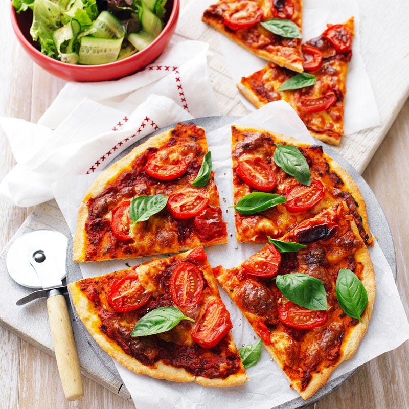 Photo of Caprese pizza with mozzarella by WW