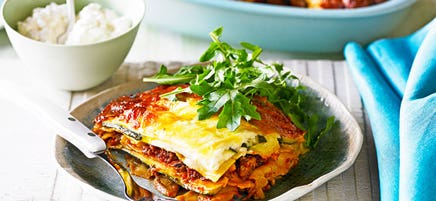 Veal and zucchini lasagne