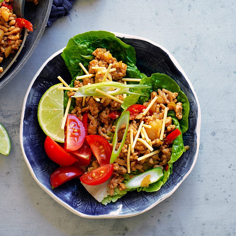Crispy Thai pork lettuce cups