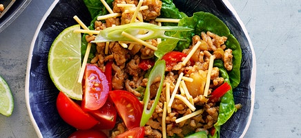 Crispy Thai pork lettuce cups