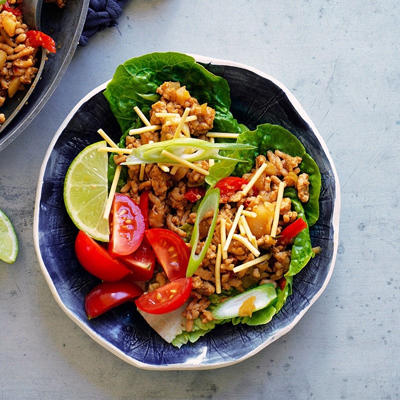 Crispy Thai pork lettuce cups