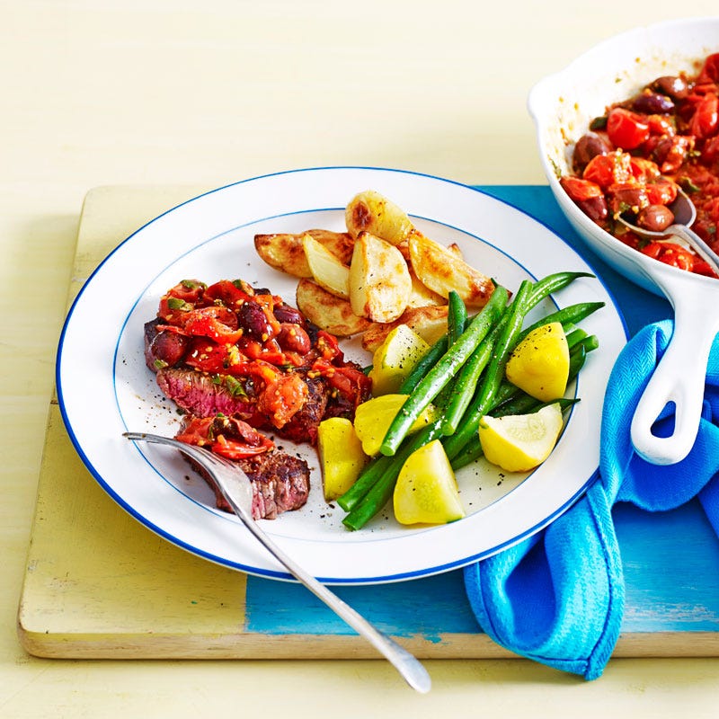Photo of Steak with roast tomato sauce by WW
