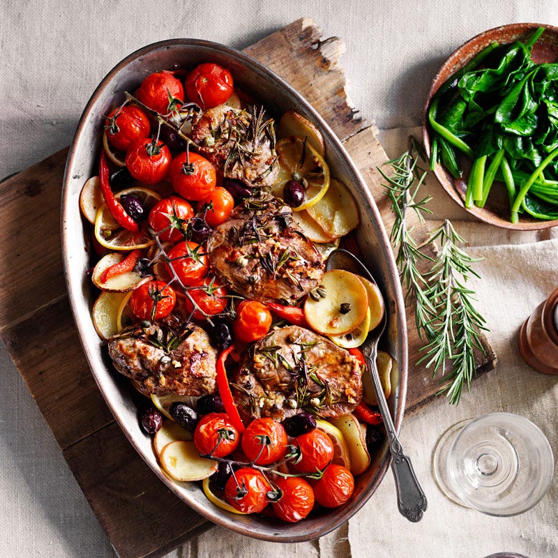 Photo of Lemon and rosemary lamb tray bake by WW
