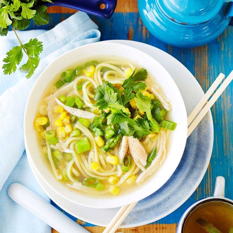 Photo of Chicken, corn and noodle soup by WW