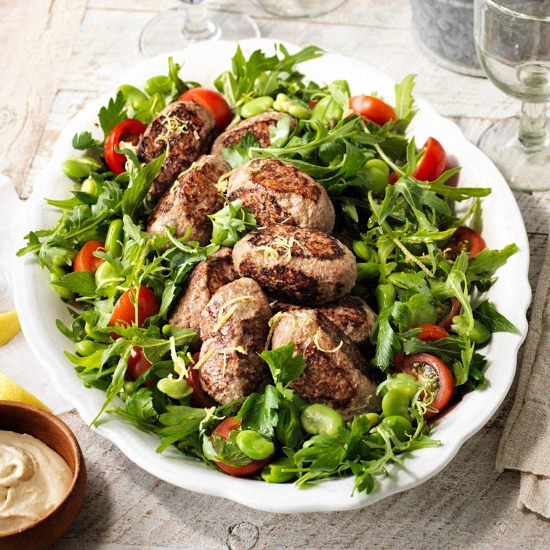 Photo of Turkey kibbeh with broad bean salad by WW