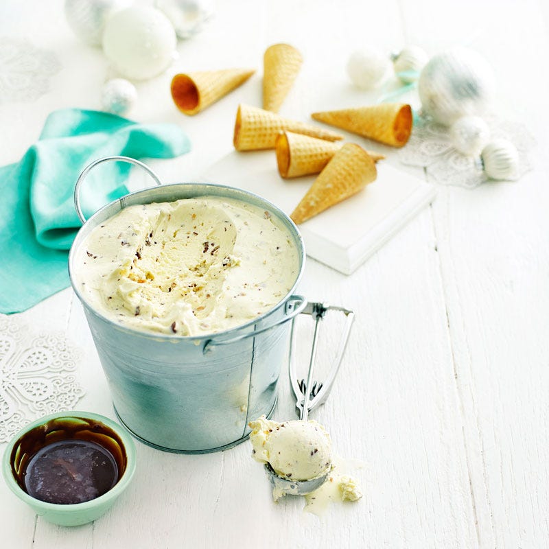 Photo of Nougat ice-cream with choc-hazelnut sauce by WW