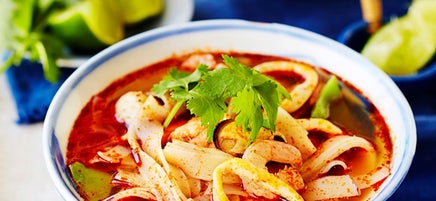 Hot and sour seafood soup