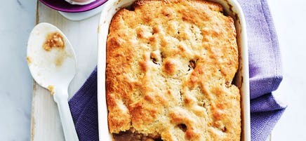 Butterscotch and apple self-saucing pudding