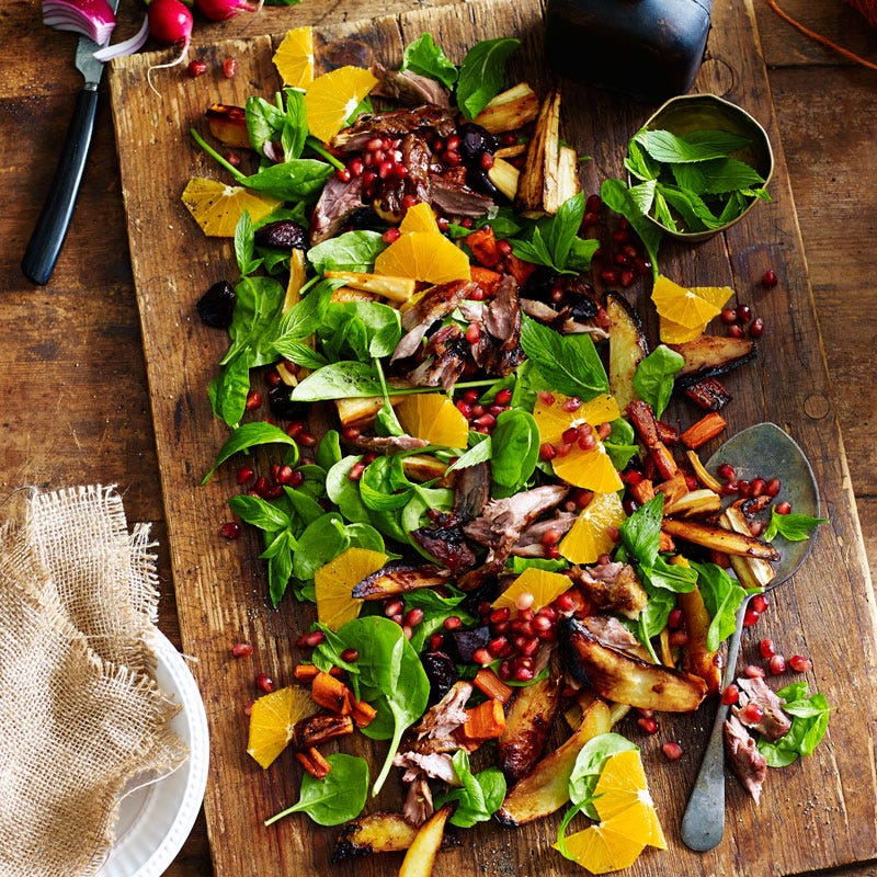 Shredded lamb salad with pomegranate
