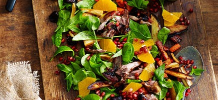 Shredded lamb salad with pomegranate