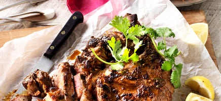 Spiced lamb with carrot salad