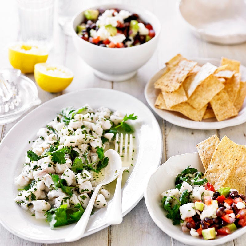 Photo of Ceviche nachos with black bean salsa by WW