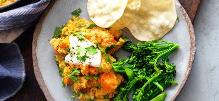 Lentil and sweet potato dhal