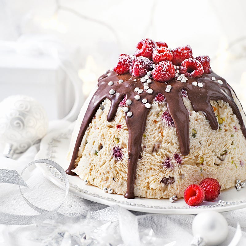 Christmas ice cream pudding