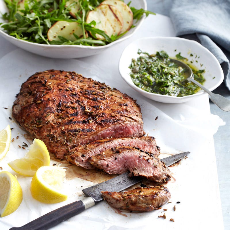 Photo of Italian-style beef steak with salsa verde by WW