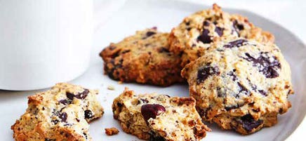 Choc-chunk hazelnut cookies