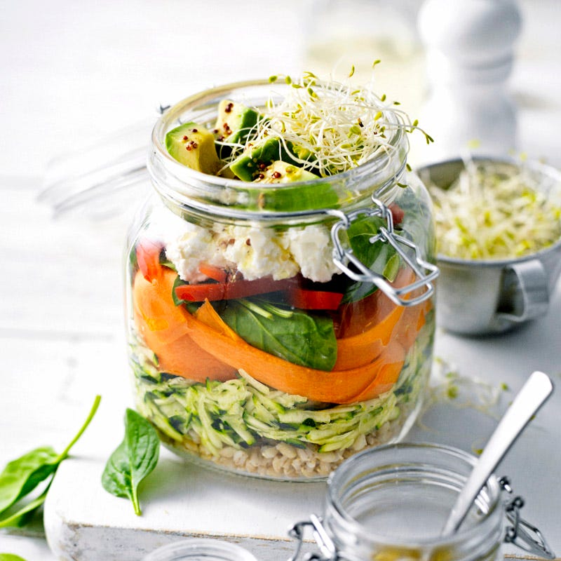 Veggie jar salad