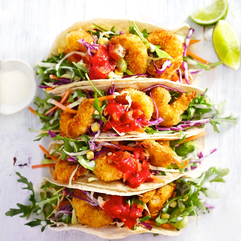 Photo of Popcorn prawn soft tacos by WW
