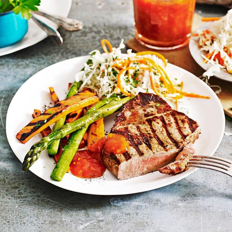 Photo of Steak with buttermilk cornslaw by WW