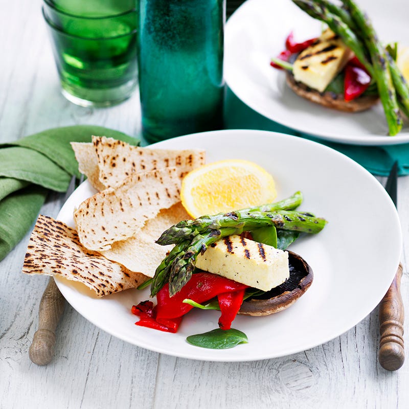 Photo of Mushroom and haloumi stack by WW