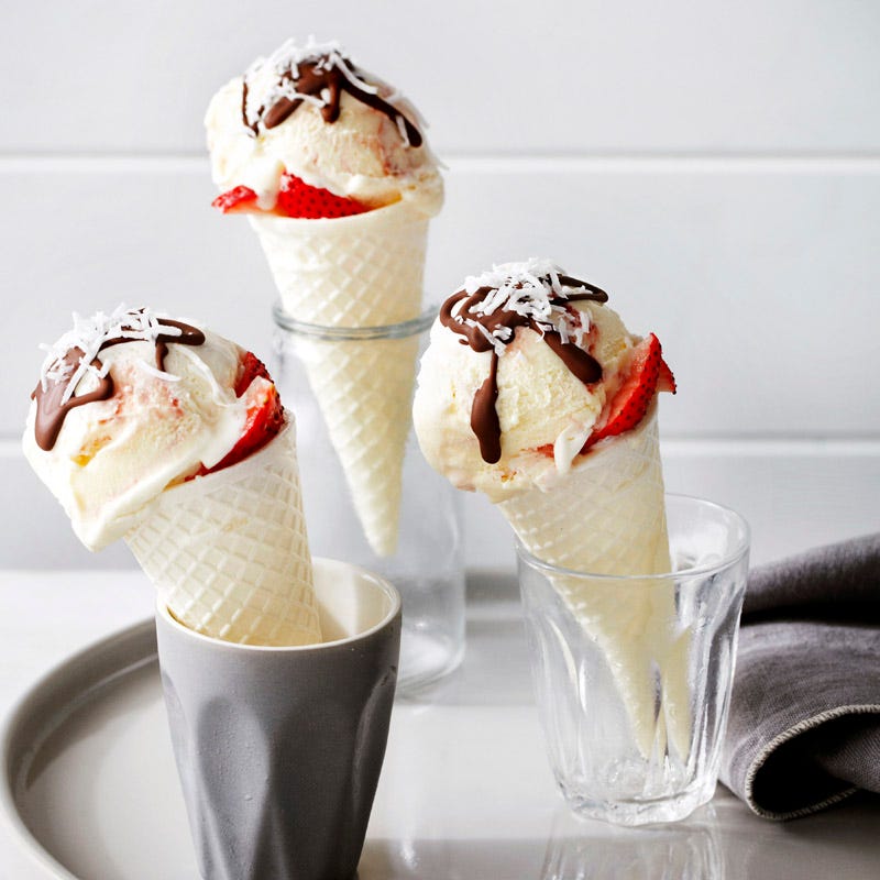 Photo of Strawberry lamington cones by WW
