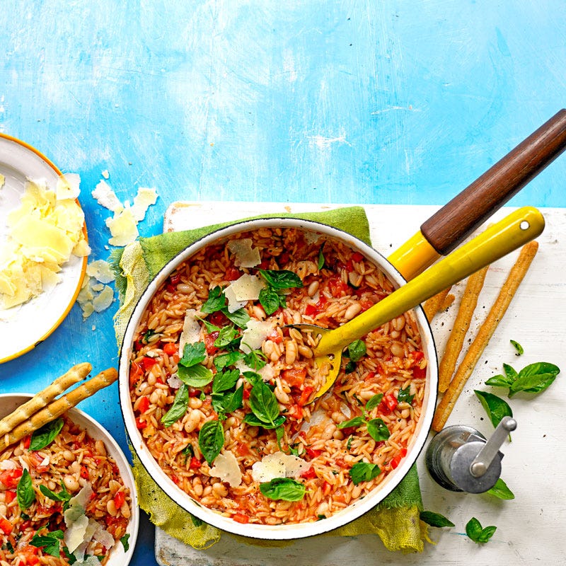 Photo of Risoni with beans, tomatoes and parmesan by WW