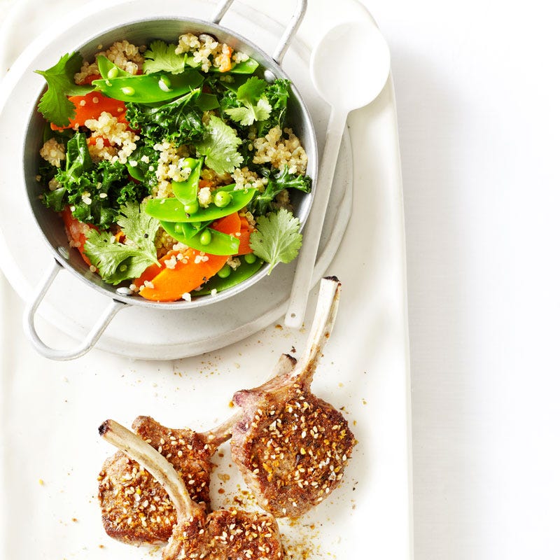 Photo of Dukkah lamb with quinoa pilaf by WW
