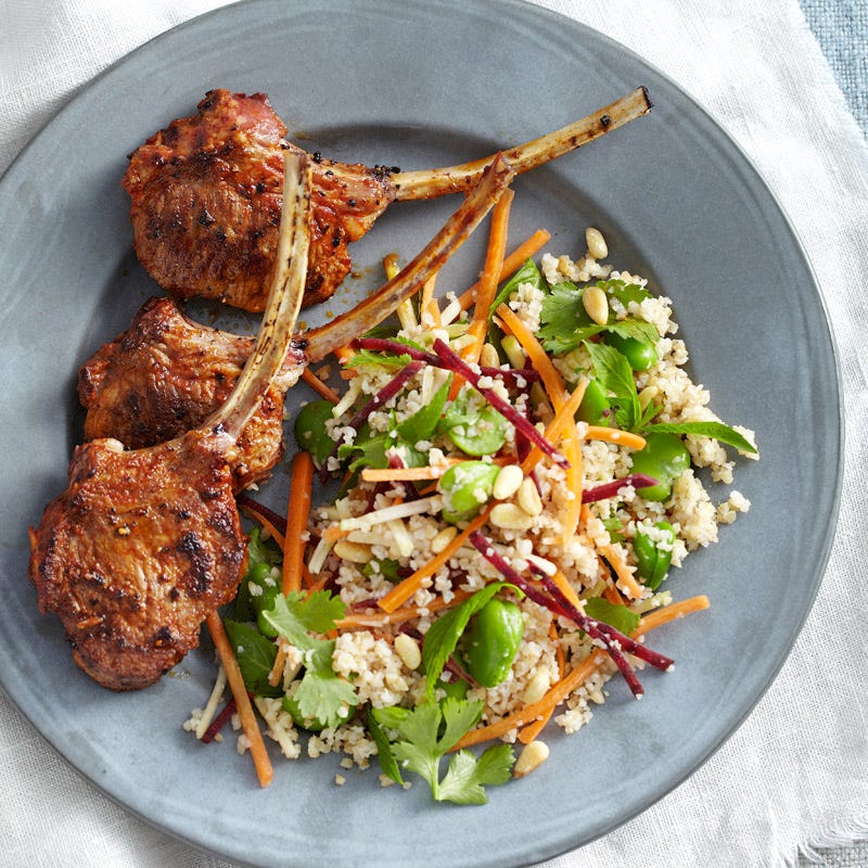 Photo of Harissa lamb cutlets with Persian burghul salad by WW