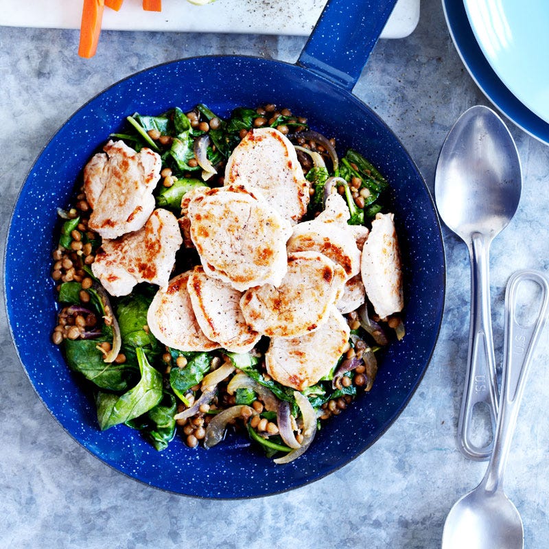 Photo of Quick pan pork with lentils and honey by WW