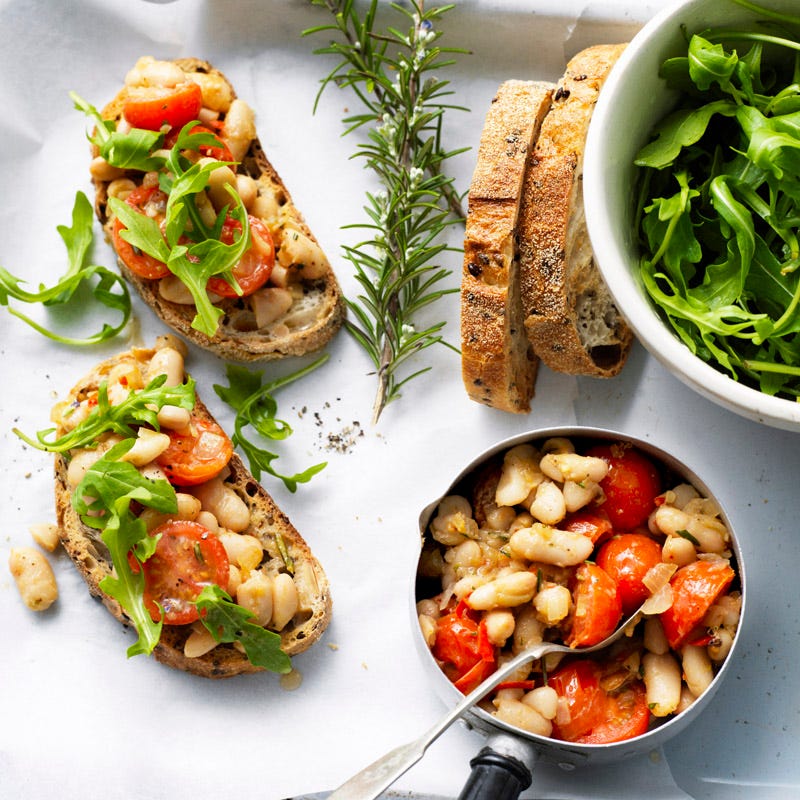 Bean bruschetta