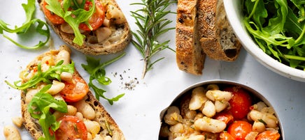 Bean bruschetta
