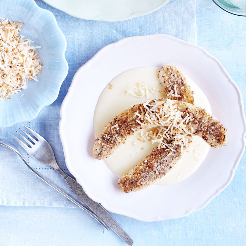 Photo of Banana fritters with coconut custard by WW