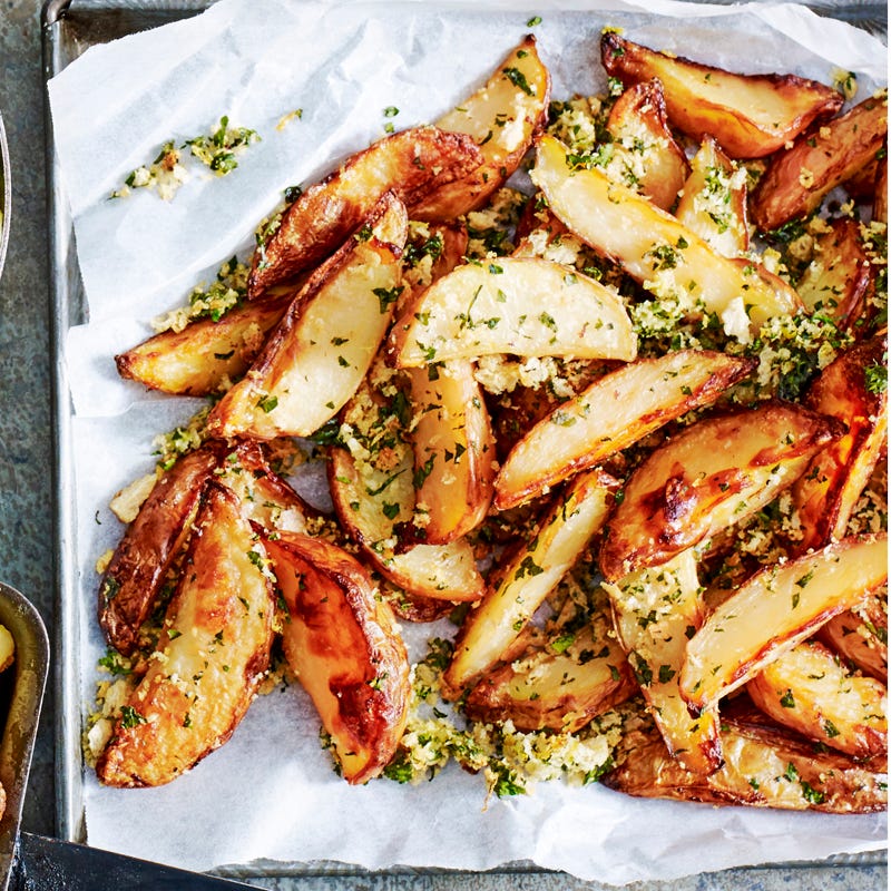 Crispy gremolata potatoes