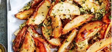 Crispy gremolata potatoes