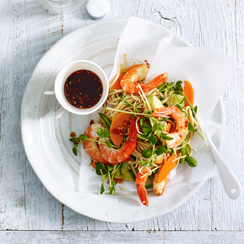Prawn and soba noodle salad
