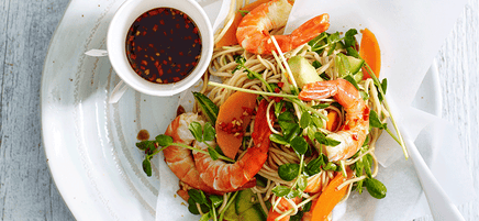 Prawn and soba noodle salad